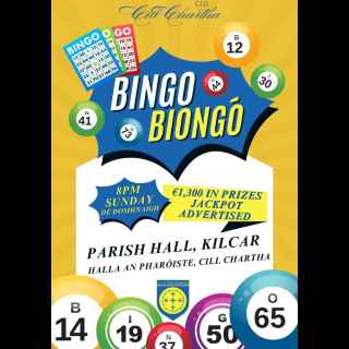 Club Bingo in The Parish Hall - Jackpot €9,100