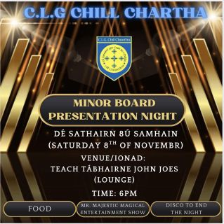 Oíche Léirithe Boird Mion / Minor Board Presentation Night