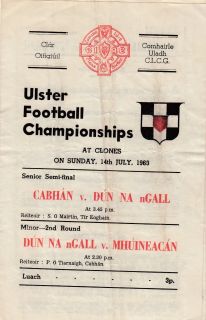 Donegal GAA Programmes 1930 - 1969